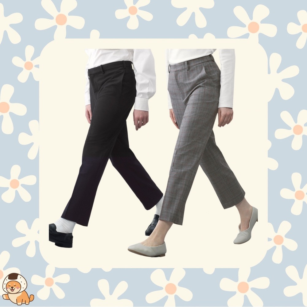 Uniqlo Ankle Pants in Black and Gray